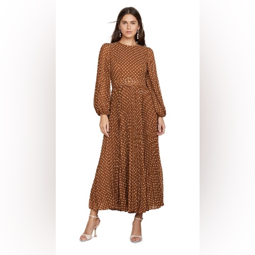 Zimmermann Espionage Sunday Dress in Dijon Dot Polka Dot Dress